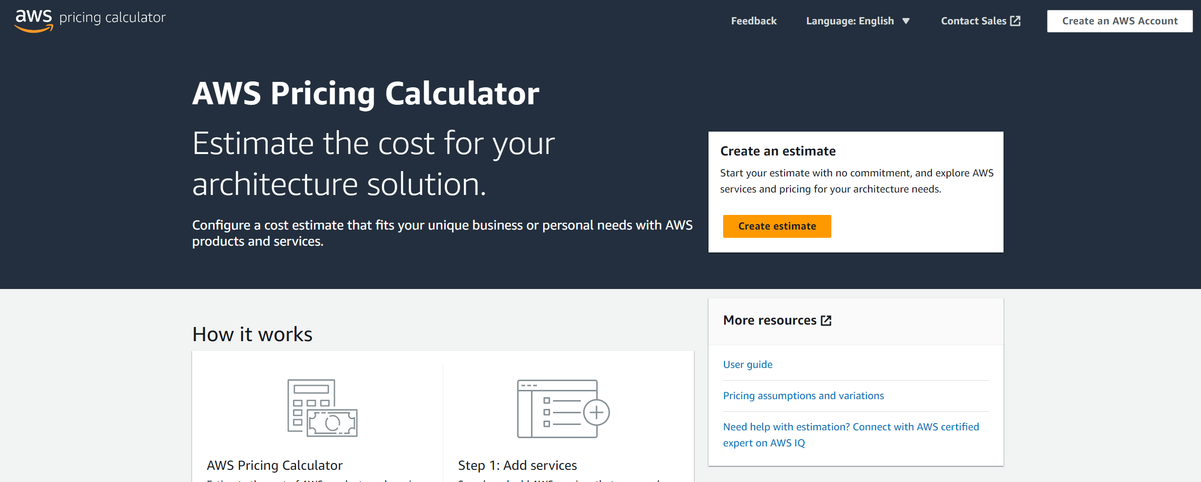 AWS Pricing Caliculatorハンズオン