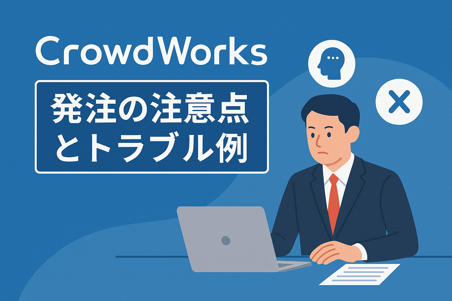 クラウドワークス発注時の注意点やトラブル例を紹介！